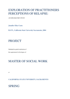 Exploration of practitioners perceptions of relapse: an exploratory study