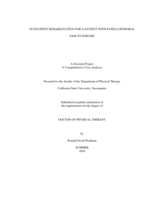 Outpatient rehabilitation for a patient with patellofemoral pain syndrome