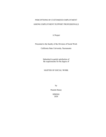 Perceptions of customized employment among employment support professionals