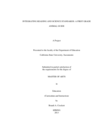 Integrating reading and science standards: a first grade animal guide