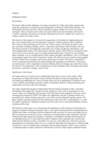 Moving into our future:  the inclusion of high school dance curriculum in small learning communities
