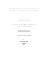 Physical therapy patient case analysis in an individual with lower cervical and upper thoracic mechanical neck pain