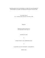 Gender equity in youth sports:  is the City of Sacramento Department of Parks and Recreation ready for AB 2404?