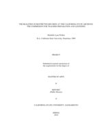 The realities of restricted records at the California State Archives: the commission for teacher preparation and licensing