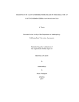 The effect of a zoo enrichment program on the behavior of captive chimpanzees (Pan troglodytes)