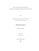 Effect of energy drink consumption on cardiovascular responses during exercise and recovery