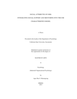 Social attributes of jobs: integrating social support and mentoring into the job characteristics model