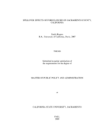 Spillover effects of foreclosures in Sacramento County, California