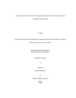 The impact of yoga on on-task behavior of students in a reading intervention class