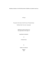 Federal Bureau of Investigation Citizens Academy manual
