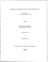 Prehistoric human population dynamics in Owens Valley