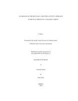 Guardians of the bicycles: A routine activity approach to bicycle thefts on a college campus