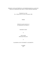 Primary language writing in a Spanish/English dual-language bilingual program using the 6+1 Trait® Writing program