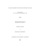 On-line measurement and detection of boring tool wear