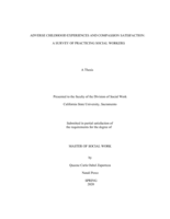 Adverse childhood experience and compassion satisfaction: a survey of practicing social workers