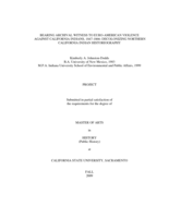 Bearing archival witness to Euro-American violence against California Indians, 1847-1866: decolonizing Northern California Indian historiography