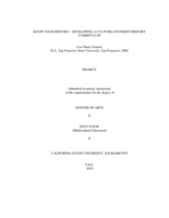 Know your history: developing a culture-centered history curriculum