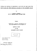 Formulas and methods of compounding a clay body and base glaze from native clays and other materials available in the Sacramento Valley