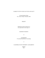 Usability study of My Sac State and SacCT