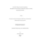 State-run tobacco sales in California: recommendations for how to implement tobacco control endgame strategies
