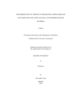 The remediation of arsenic in chromated copper arsenate contaminated soil using natural and modified zeolite material