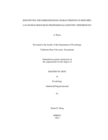 Identifying job embeddedness characteristics in résumés:  can human resources professionals identify differences?