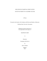 Influences of parental expectations and involvement on academic success