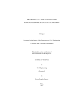 Progressive collapse analyses using nonlinear dynamic and linear static methods