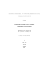 Perceived academic stress and coping strategies of CSUS Social Work graduate students