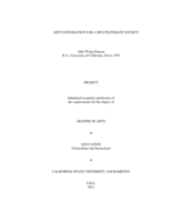 Arts integration for a multiliterate society