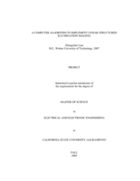 A computer algorithm to implement linear structured illumination imaging