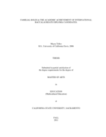 Familial roles & the academic achievement of International Baccalaureate Diploma candidates