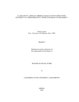 A case study: African American male youth coping with adversity in a predominantly white suburban environment