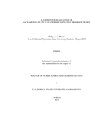 A formative evaluation of Sacramento State's Leadership Initiative program design