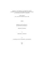 Physical and chemical factors that affect diversity of aquatic invertebrates in vernal pools in Sacramento County, California