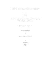 Low power design implementation and verification