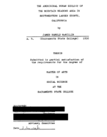 The aboriginal human ecology of the Mountain Meadows area in southwestern Lassen County
