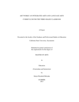 Art Works! an integrated arts and language arts curriculum for the third grade classroom