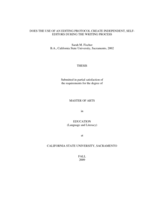 Does the use of an editing protocol create independent, self-editors during the writing process