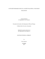 Outpatient rehabilitation of a patient following a traumatic neck injury