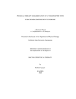 Physical therapy rehabilitation of a weightlifter with subacromial impingement syndrome