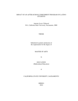 Impact of an after-school enrichment program on Latino students