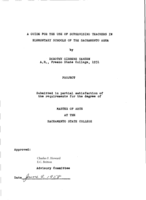 A guide for the use of supervising teachers in elementary schools of the Sacramemto area