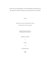 Structure and geochemistry of the Precambrian Plagiogranite in the Ordovician Trinity Ophiolite, Klamath Mountains, California