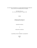 An analysis of the efficacy of the Marine Protected Areas in Maui County in consideration of tourism