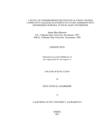 A study of underrepresented individuals who utilized community colleges as pathways to gain admission into engineering schools at four-year universities