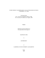 Voter turnout and ideological ballot measure success in California, 1912-2009