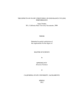 The effects of static stretching on endurance cycling performance