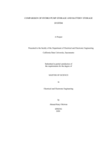 Comparison of hydro pump storage and battery storage system