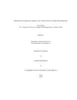 Information foraging theory and application to computer forensics